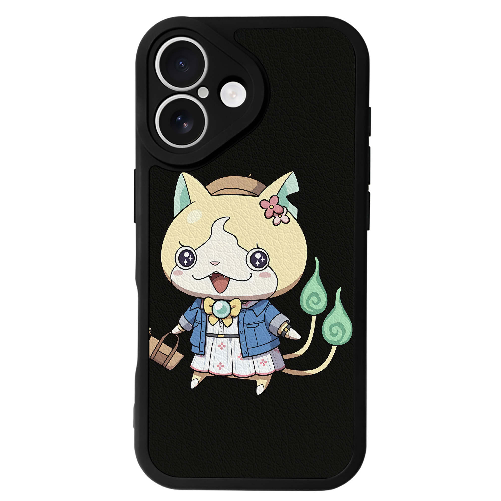 （画像用） 妖怪ウォッチ Yo-kai Watch 【iPhone 16シリーズ対応】シリコンスマホケース（レザー調） 材質：シリコン